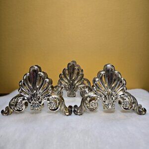 Vintage Silver-Plated Victorian Style Buffet Caddies 3 Pc Set Original Box